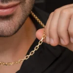 Cadena Aros Diamantada Gruesa 65 cm en Oro Laminado de 18k | Qurimaki