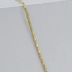 Cadena Cuadrado 1 mm 65 cm en Oro Laminado de 18k | Qurimaki