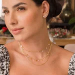 Cadena Cubana con Circonias 45 cm en Oro Laminado 18k | Qurimaki