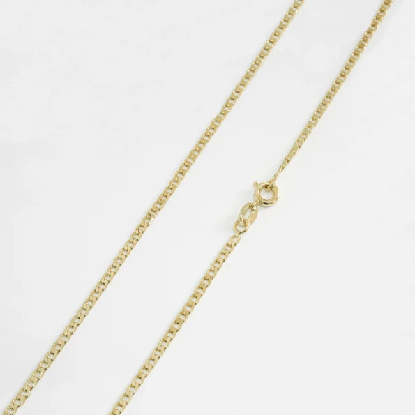 Cadena Cubana Plana Diamantada 45 cm en Oro Laminado 18k | Qurimaki
