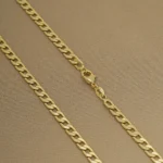 Cadena Cubana Semigruesa 5 mm 65 cm en Oro Laminado de 18k | Qurimaki