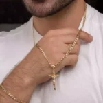 Cadena Cubana Semigruesa 5 mm 65 cm en Oro Laminado de 18k | Qurimaki