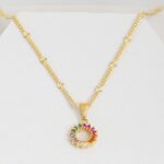 Cadena Cubana Destellos Sol 45 cm en Oro Laminado 18k | Qurimaki