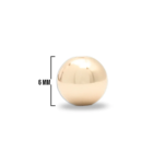 Balín Liso Oro Laminado 18K 6MM