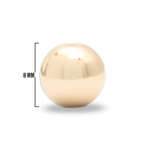 Balín Liso Oro Laminado 18K 8MM