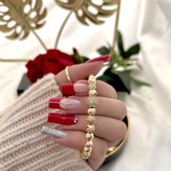 Pulsera Luxury LP009 – Fusión Ígnea y Brillante Elegancia