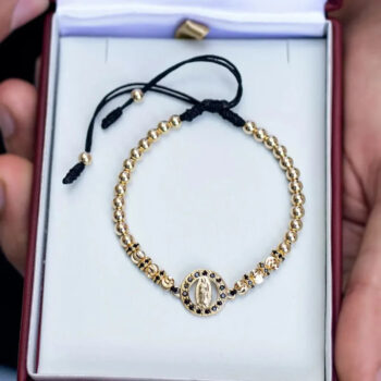 Pulsera Luxury LP017 – Inspiración Guadalupe: Tradición y Elegancia en Oro