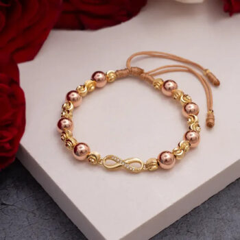 Pulsera Luxury LP023 – Infinito Rosado: Elegancia que Perdura