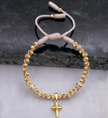 Pulsera Luxury LP026 – Cruz del Manto Sagrado: Fe y Elegancia Sublime