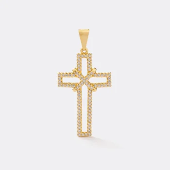 Dije Cruz Silueta Circonias 3.5 cm