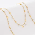 Cadena Cubana con Circonias 45 cm en Oro Laminado 18k | Qurimaki