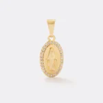 Dije Virgen Milagrosa con Circonias Cristal
