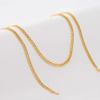 Cadena Continua 3 mm 45 cm en Oro Laminado de 18k | Qurimaki