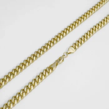 Cadena Cubana 6.8 mm 70 cm en Oro Laminado de 18k | Qurimaki