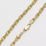 Cadena Aros Diamantada Gruesa 65 cm en Oro Laminado de 18k | Qurimaki