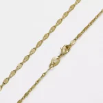 Cadena Espejo Cuadrada 65 cm en Oro Laminado de 18k | Qurimaki