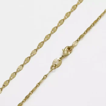 Cadena Espejo Cuadrada 65 cm en Oro Laminado de 18k | Qurimaki