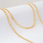 Cadena Cubana Semigruesa 5 mm 65 cm en Oro Laminado de 18k | Qurimaki