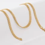 Cadena Tejido Chino Doble Carril 65 cm en Oro Laminado de 18k | Qurimaki