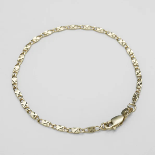 Pulsera Destellos 2.5 mm 16 cm + Extensor en Oro Laminado de 18k | Qurimaki