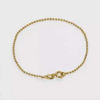 Pulsera Militar Delgada 1.1mm 18 cm en Oro Laminado de 18k | Qurimaki