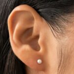 Arete Perla 4mm en Oro Laminado de 18k | Qurimaki