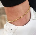 Tobillera Gucci Gruesa 24.5 cm en Oro Laminado de 18k | Qurimaki