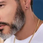 Arete Topo con Circon Redondo en Oro Laminado de 18k | Qurimaki