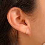 Arete Candonga Mini 8mm con Circonias en Oro Laminado de 18k | Qurimaki