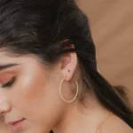 Arete Semi Candonga 3.8 cm en Oro Laminado de 18k | Qurimaki