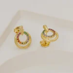 Arete Rainbow Dynasty en Oro Laminado de 18k | Qurimaki