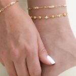 Tobillera Perla 23 cm + Extensor en Oro Laminado de 18k | Qurimaki