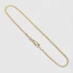 Tobillera Tejido Chino 2 mm 25 cm en Oro Laminado de 18k | Qurimaki