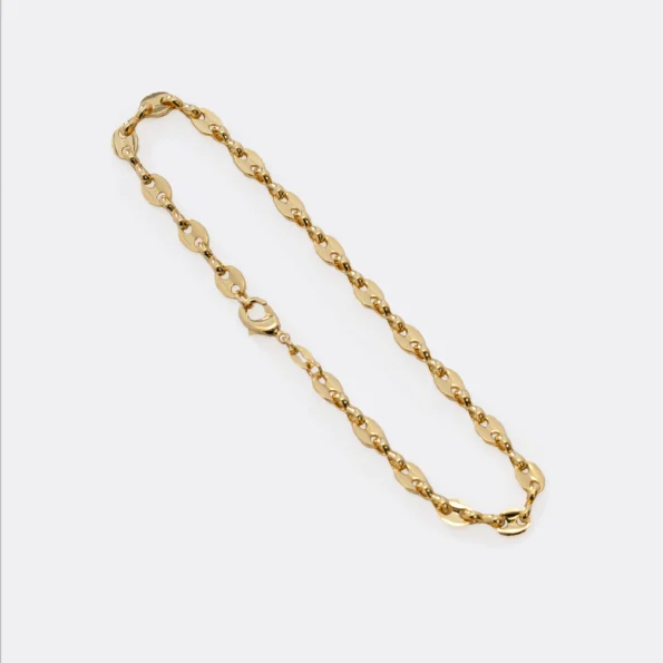 Tobillera Gucci Gruesa 24.5 cm en Oro Laminado de 18k | Qurimaki