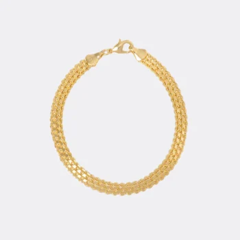 Pulsera China Doble Carril 20 cm en Oro Laminado de 18k | Qurimaki