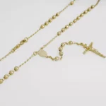 Rosario Jesús Crucificado 3.5 mm 45 cm en Oro Laminado de 18k | Qurimaki