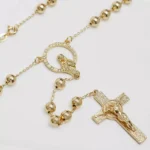 Rosario Hombre 6 mm 65 cm en Oro Laminado de 18k | Qurimaki