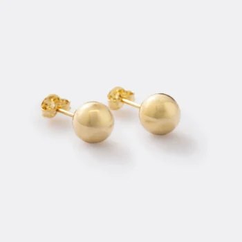 Arete Balín 8 mm en Oro Laminado de 18k | Toque clásico y versátil | Qurimaki