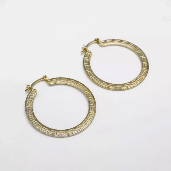 Arete Candonga Origen 3.5 cm en Oro Laminado de 18k | Qurimaki