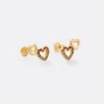 Arete Double Free Love en Oro Laminado de 18k | Qurimaki