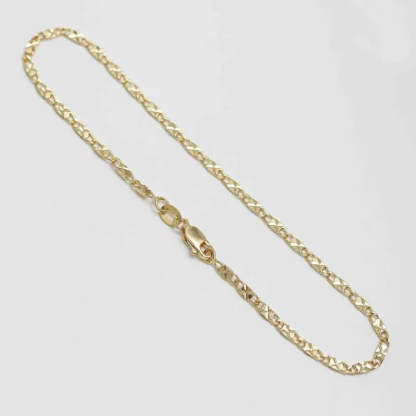 Tobillera Destellos 2.5 mm 23 cm + Extensor en Oro Laminado de 18k | Qurimaki