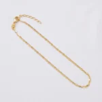 Tobillera Escalera y Plana 23 cm + Extensor en Oro Laminado de 18k | Qurimaki