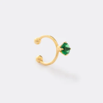 Arete Fake Piercing 1.4 cm en Oro Laminado de 18k | Qurimaki