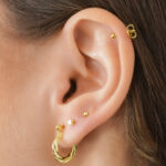 Arete Candonga Steel 1.5 cm en Oro Laminado de 18k | Qurimaki