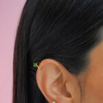 Arete Fake Piercing 1.4 cm en Oro Laminado de 18k | Qurimaki